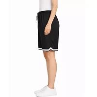 Jump Start Women's Loose Fit Premium Active Moisture Wicking Workout Mesh Shorts With Trim