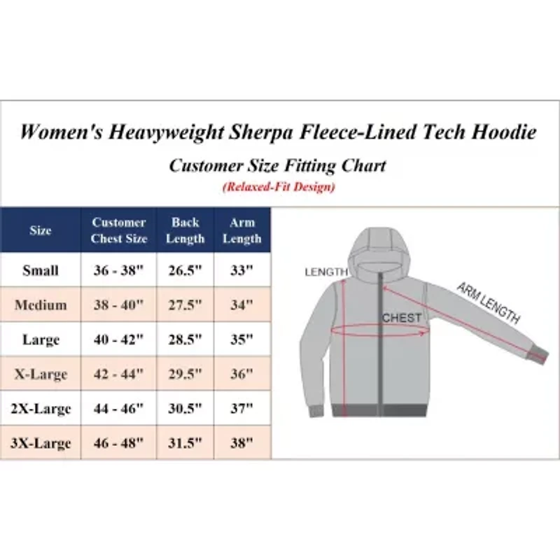 Blu Rock Women's Relaxed Fit Shearling Fleece Lined Reflective Tech Full Zip Hoodie