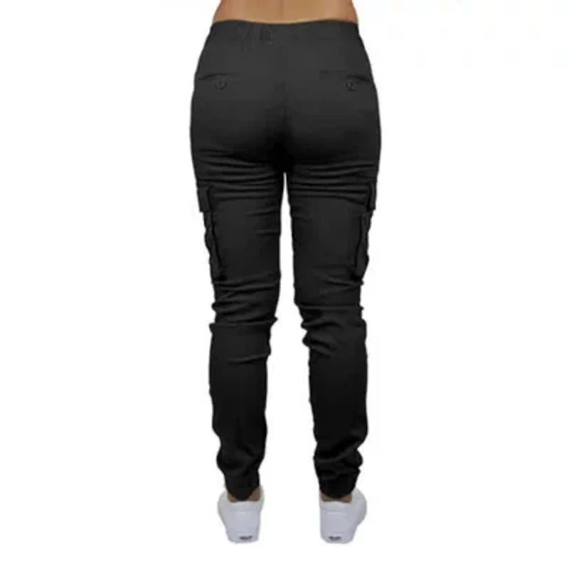 Galaxy By Harvic Women's Loose  Fit Cotton Flex Stretch Cargo Jogger Pants