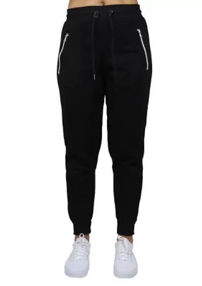 Women's Loose Fit Jogger Pants with Zipper Pockets