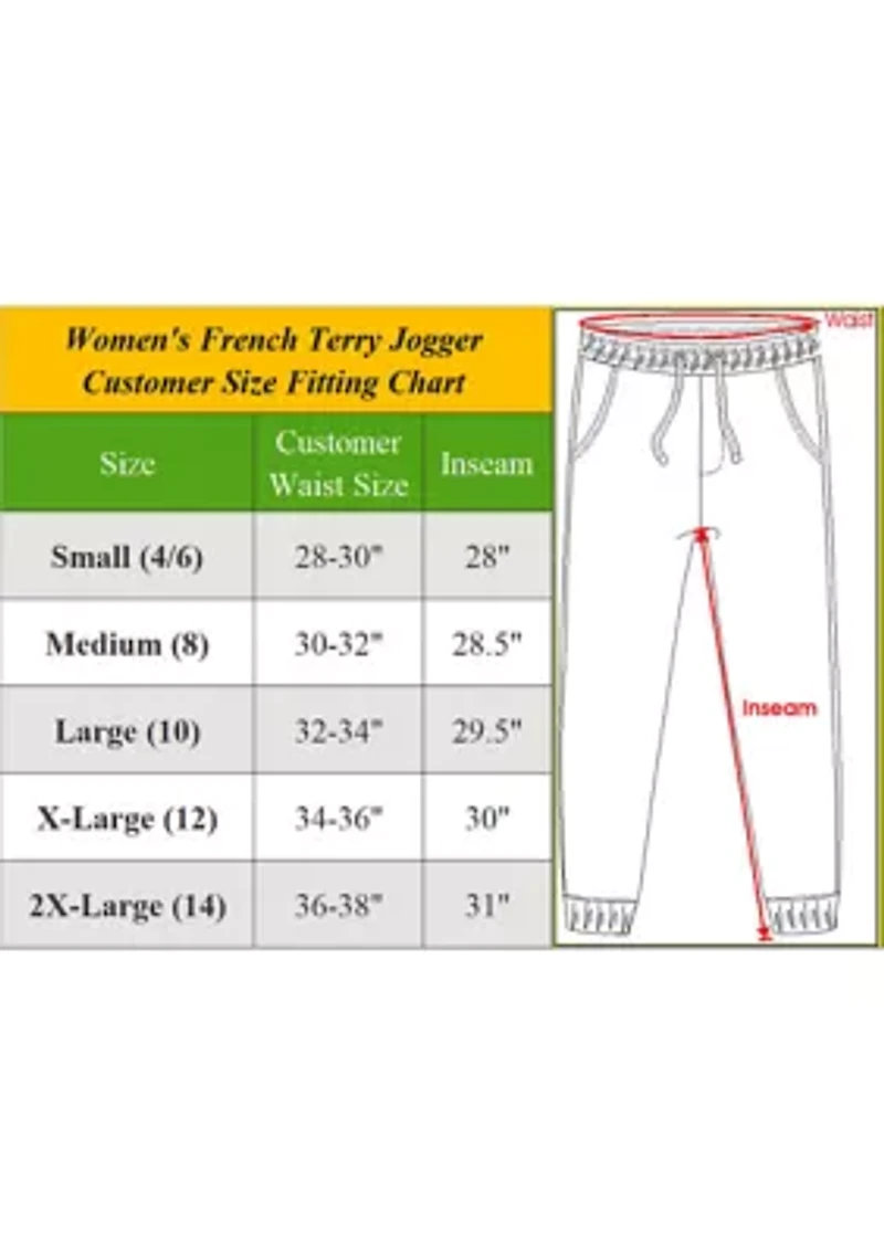 Women's French Terry Loose Fit Jogger Lounge Pants
