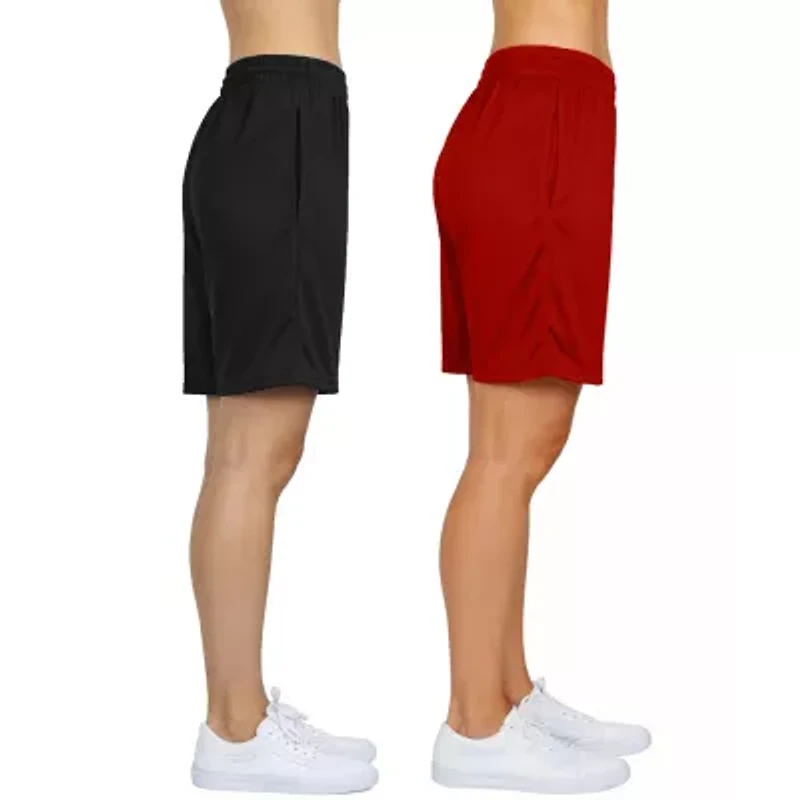 Jump Start Women's Loose Fit Moisture Wicking Performance Mesh Shorts-2 Pack