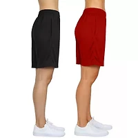 Jump Start Women's Loose Fit Moisture Wicking Performance Mesh Shorts-2 Pack