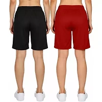 Jump Start Women's Loose Fit Moisture Wicking Performance Mesh Shorts-2 Pack