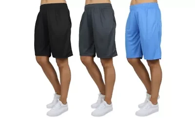 3- Pack Galaxy By Harvic Women's  Loose Fit Moisture Wicking Performance Mesh Shorts