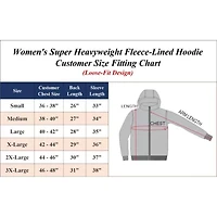 Blue Ice Women's Loose Fit Super Heavyweight Fleece Lined Full-Zip Hoodie-2 Pack