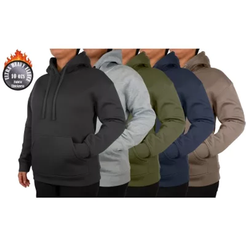 Blue Ice Women's Loose Fit Super Heavyweight Fleece-Lined Pullover Hoodie-2 Pack