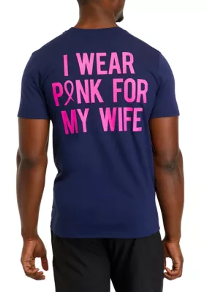 Short Sleeve Breast Cancer Awareness Graphic T-Shirt