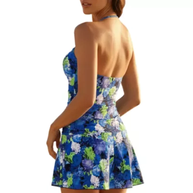 Skirted one piece swimsuit