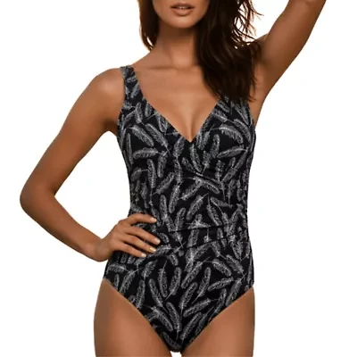 Wrap style one piece swimsuit