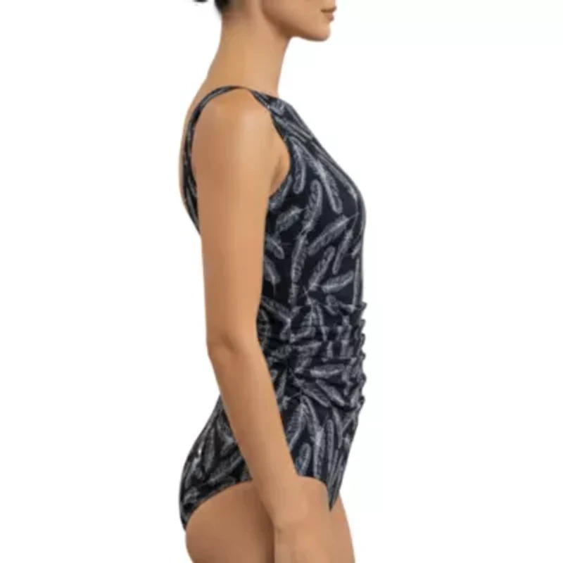 High neck one piece swimsuit