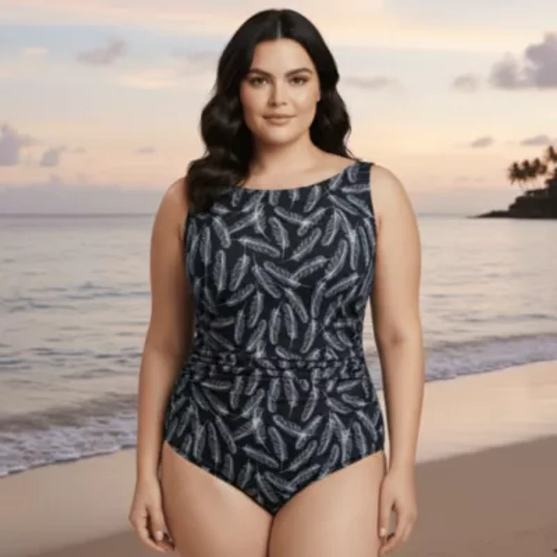 High neck one piece swimsuit