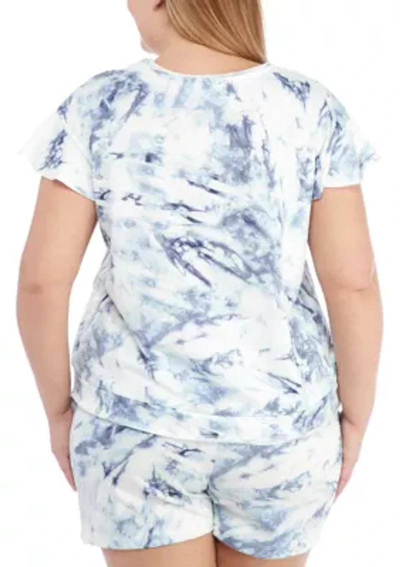 Studio Plus Terry Ruffle Sleeve T-Shirt