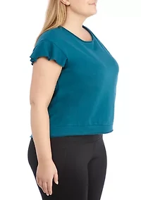 Studio Plus Terry Ruffle Sleeve T-Shirt