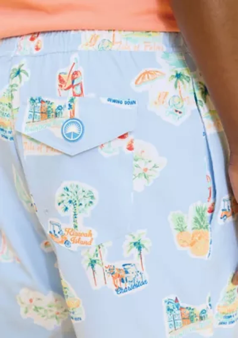 Sewing Down South x Crown & Ivy™ Breaker Printed 7" Swim Trunk