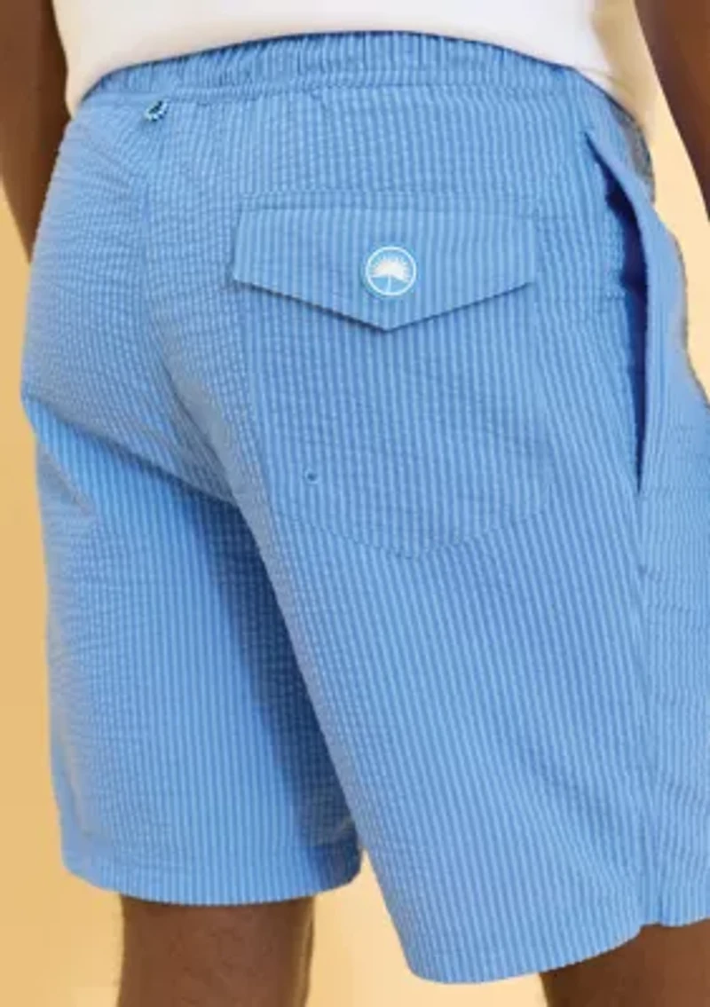 Sewing Down South x Crown & Ivy™ Breaker Seersucker 7" Swim Trunk
