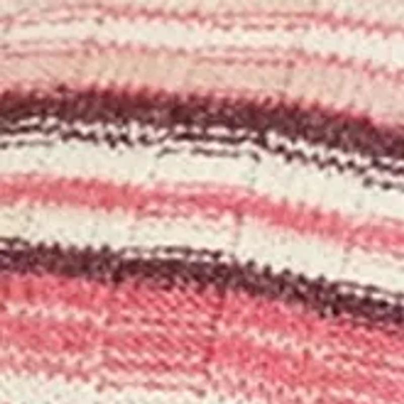 Plus Long Sleeve Ribbed V-Neck Sweater with Stripes