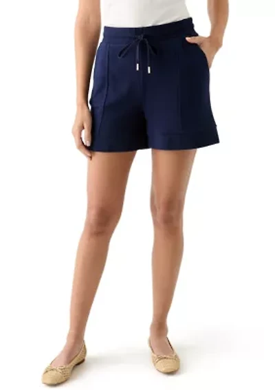 Women's Seamed Shorts with Drawstring