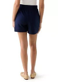 Women's Seamed Shorts with Drawstring