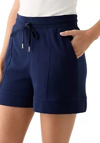 Women's Seamed Shorts with Drawstring