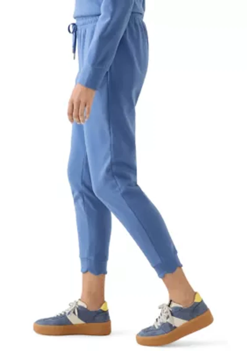 Women's Scallop Hemmed Joggers