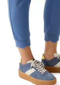 Women's Scallop Hemmed Joggers