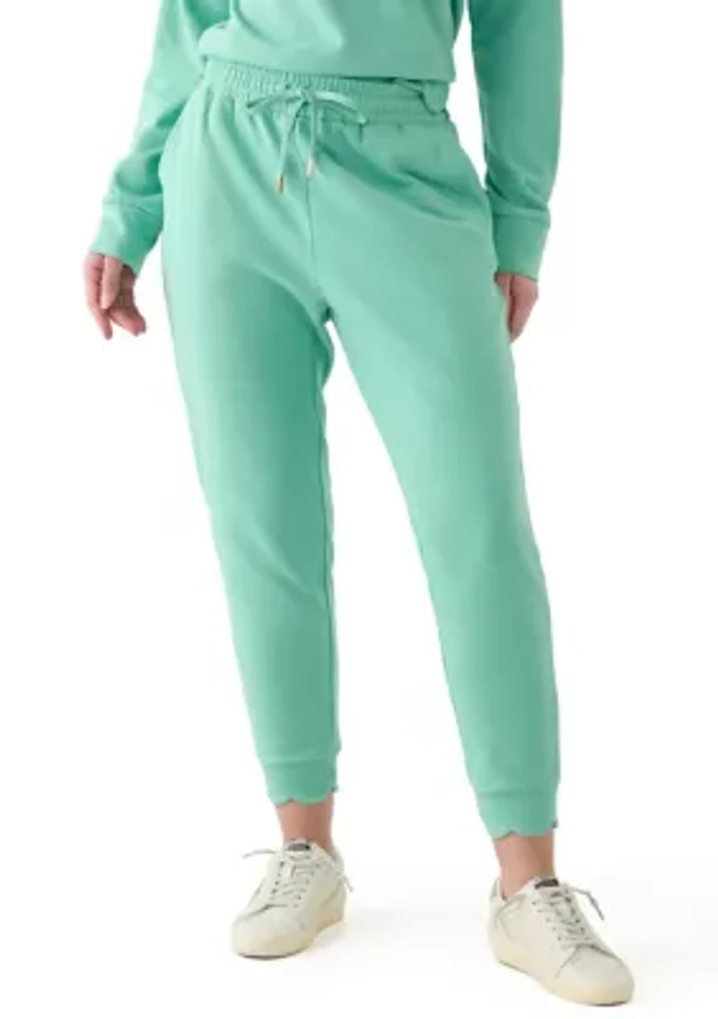 Petite Scallop Hem Joggers