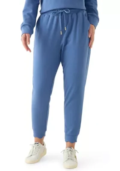 Petite Scallop Hem Joggers