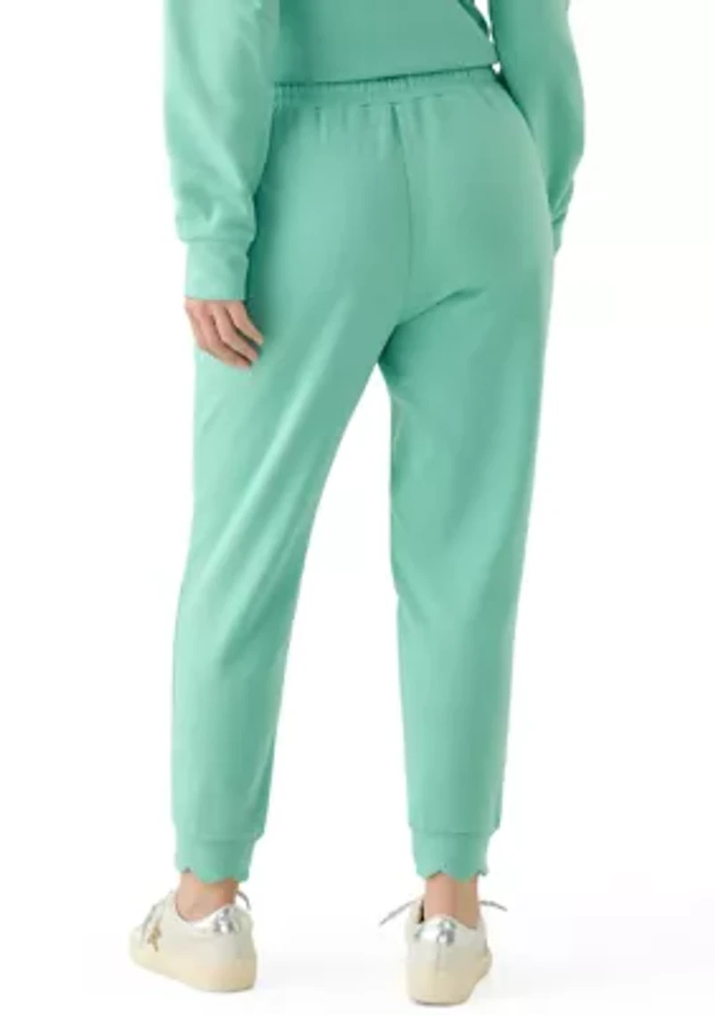 Petite Scallop Hem Joggers