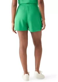 Women's Solid Elastic Waist Shorts