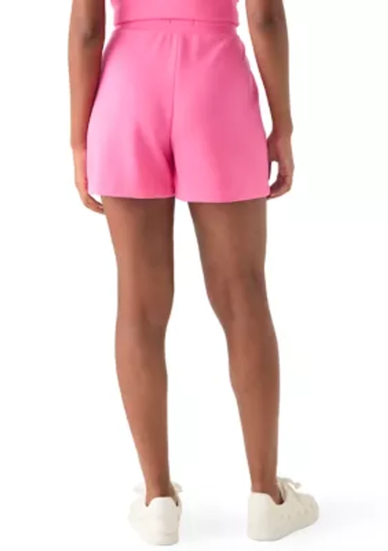 Women's Solid Elastic Waist Shorts