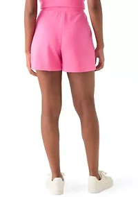 Women's Solid Elastic Waist Shorts