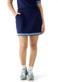 Women's Piqué Contrast Trim Skort