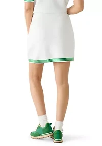 Women's Piqué Contrast Trim Skort