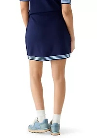 Women's Piqué Contrast Trim Skort