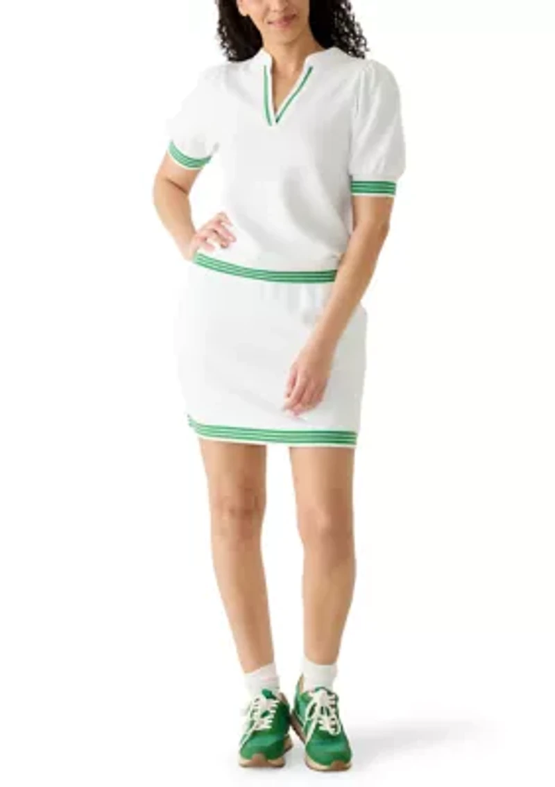 Women's Piqué Contrast Trim Skort