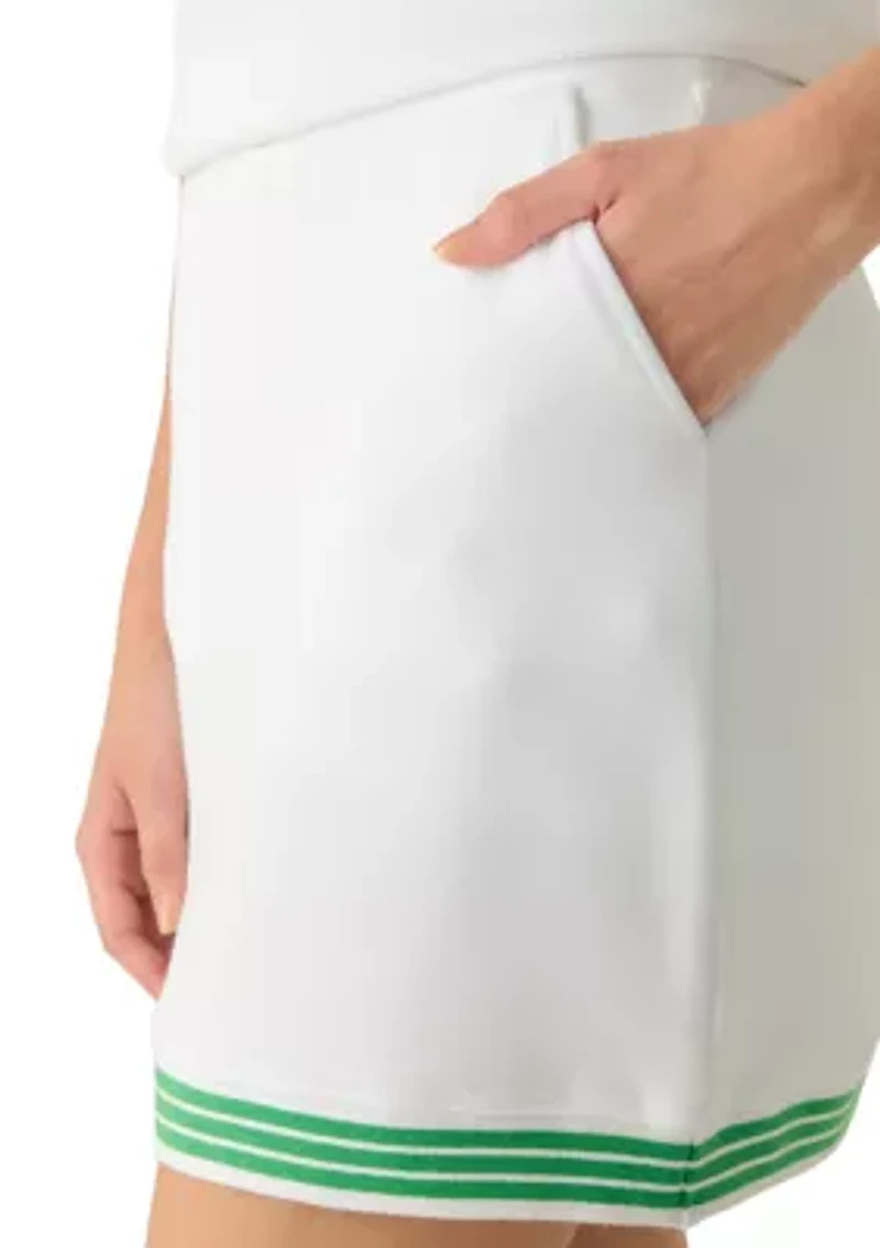 Women's Piqué Contrast Trim Skort
