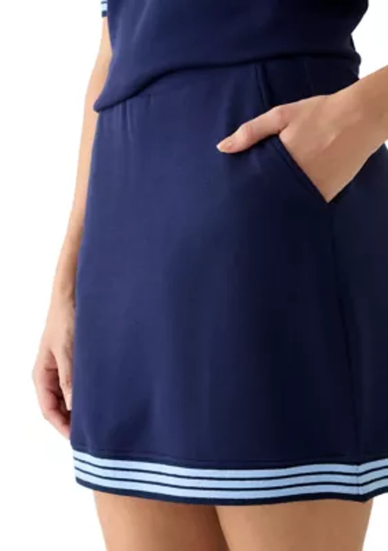 Women's Piqué Contrast Trim Skort