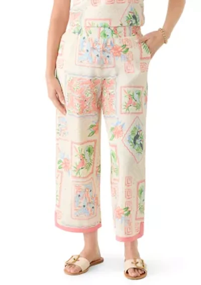 Petite Cropped Piqué Pants