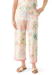 Petite Cropped Piqué Pants