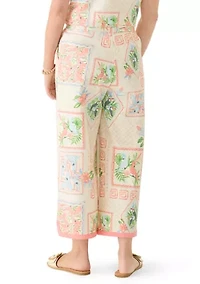 Petite Cropped Piqué Pants