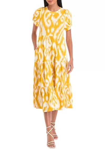 Petite Baby Terry Printed Midi Dress