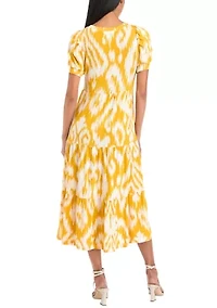 Petite Baby Terry Printed Midi Dress