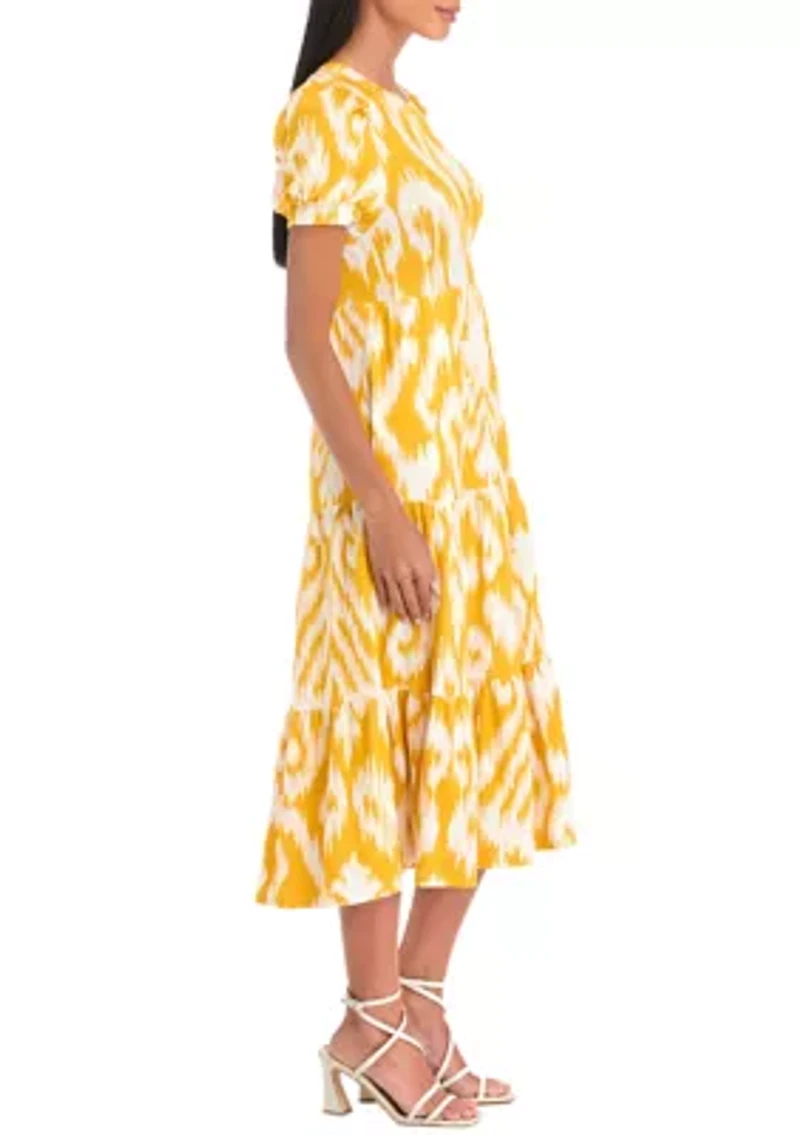 Petite Baby Terry Printed Midi Dress