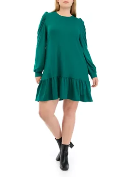 Plus Long Sleeve Prairie Dress