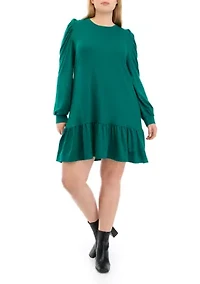 Plus Long Sleeve Prairie Dress
