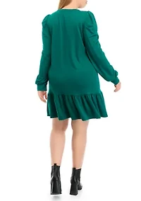 Plus Long Sleeve Prairie Dress
