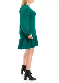 Plus Long Sleeve Prairie Dress