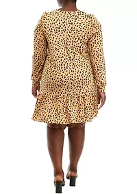 Plus Printed Prairie Dress