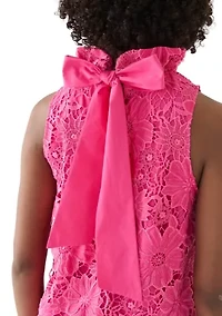Women's Sleeveless 3D Lace Dress
